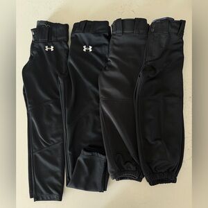 Under Armour Kids Black baseball pants bundle